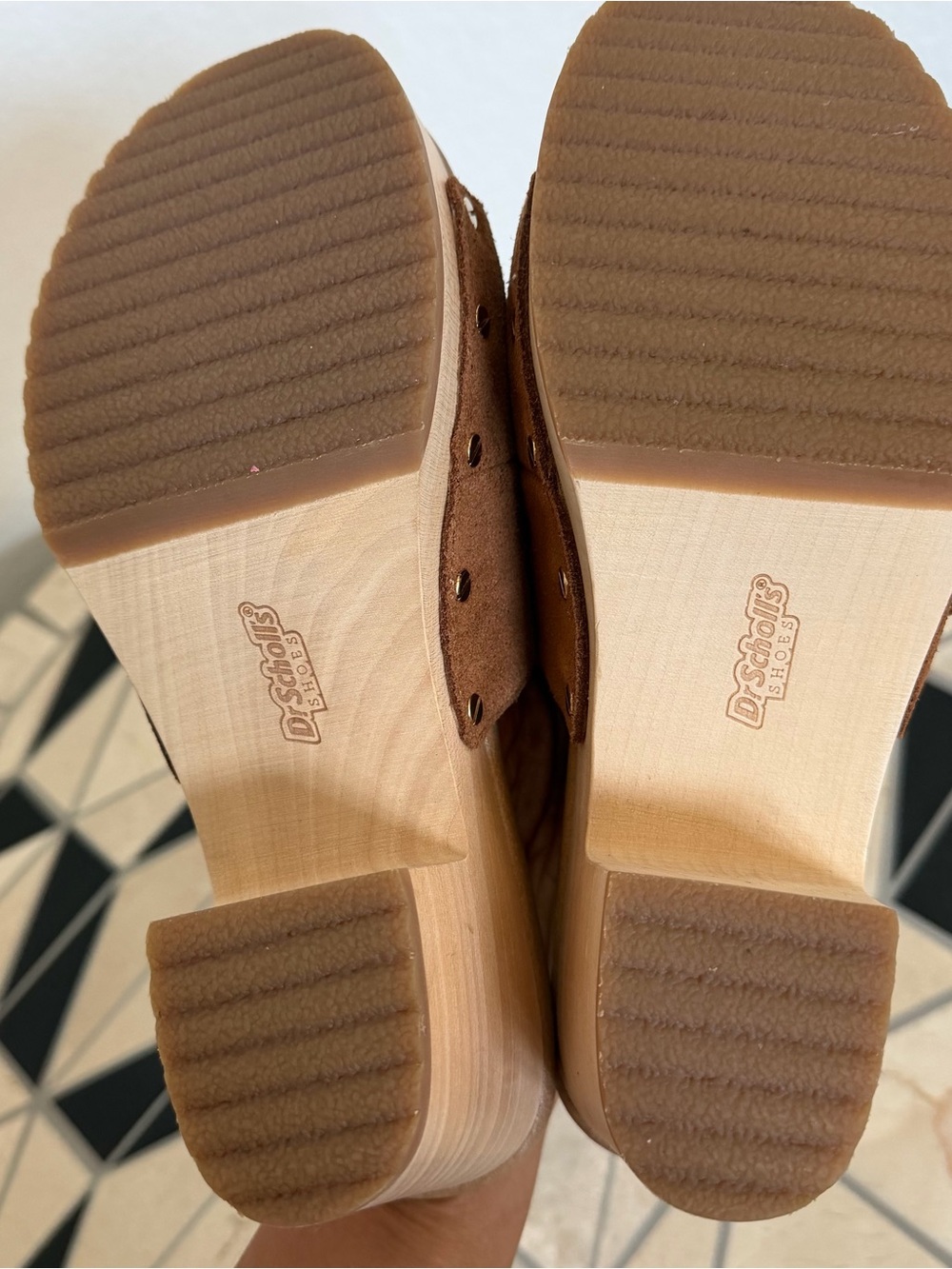 Brown Suede Buckle Platform Sandals - Picture 7 of 7